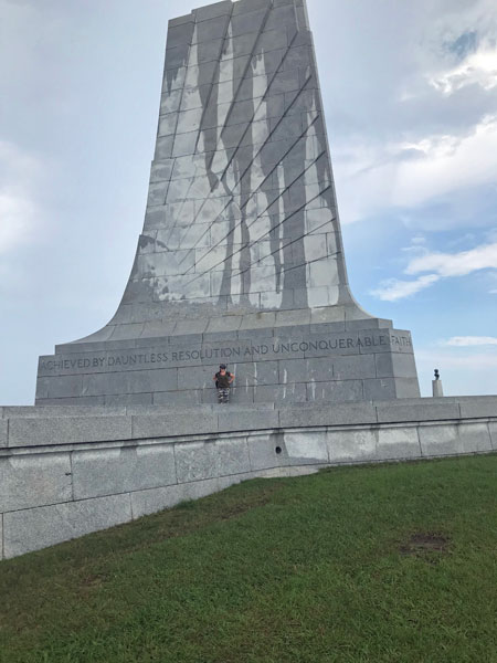 Karen Duquette at the Wright Brothers National Memorial